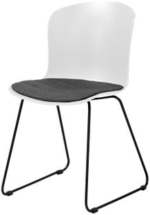 Krzesło Story 47x81 cm białe siedzisko szare – obraz-1