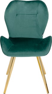 Spisestol Viva grønn velur/messing – bilde-1.