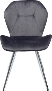Stol Viva - Grå Sammet/Krom – bild-1.