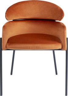 Stolica s Naslonom za Ruke Alexia Velvet Narančasta – slika-1.