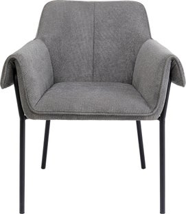 Sedia con braccioli Bess grigio – immagine-1.