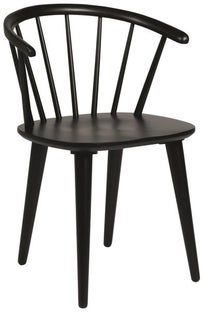 Krzesło z podłokietnikami Carmen 55x76 cm czarne z ekspozycji V – grafika-1.