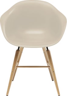 Krzesło z podłokietnikami Forum 61x78 cm beżowe – obraz-1