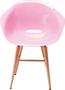 Krzesło z podłokietnikami Forum Wood 61x75 cm jasnoróżowe – grafika-1.