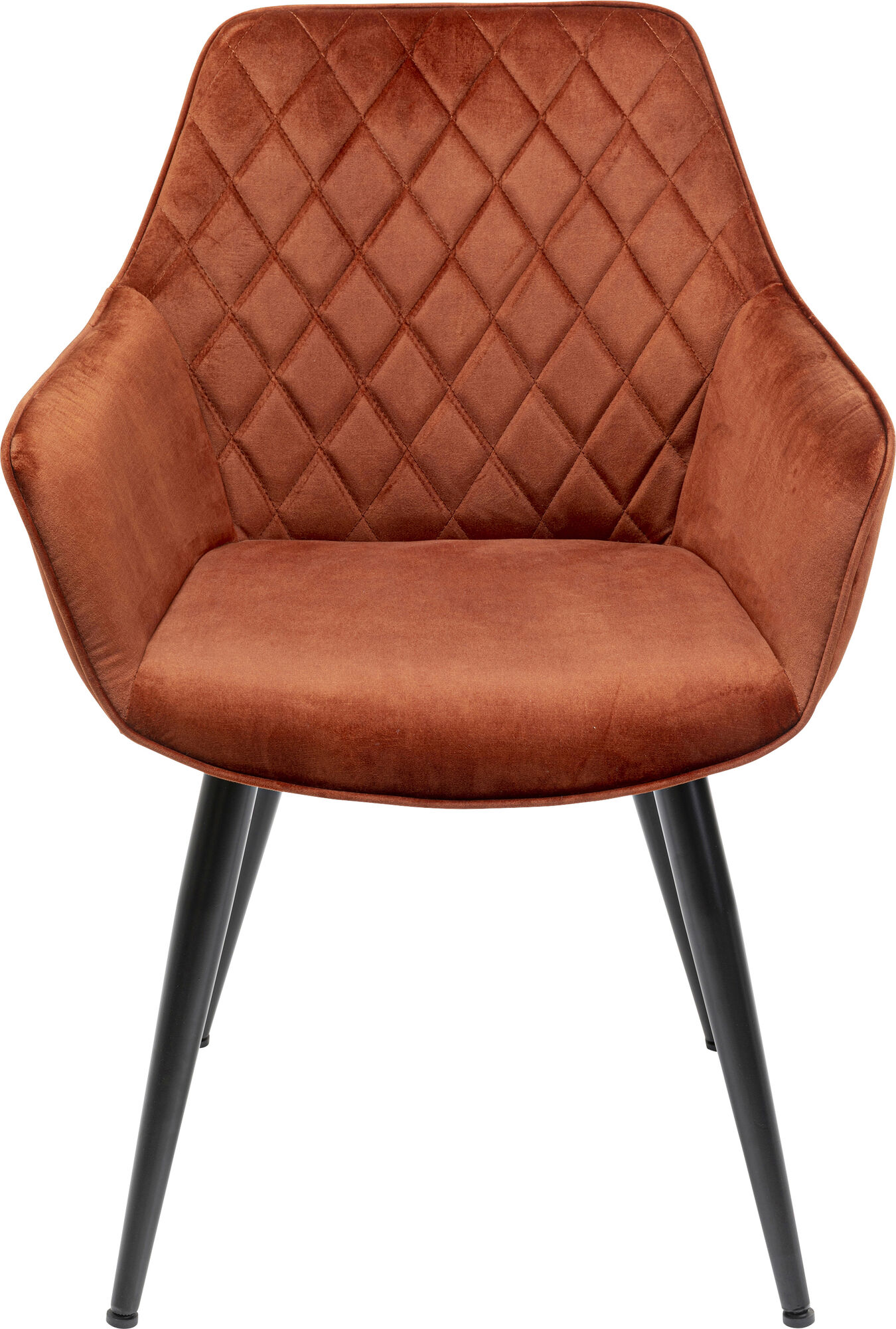 Sedia con braccioli Harry rosso ruggine – immagine-1.