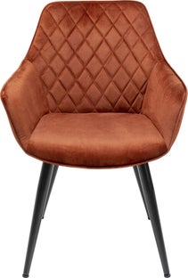 Sedia con braccioli Harry rosso ruggine – immagine-1.