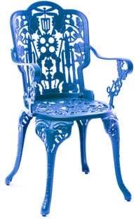 Krzesło z podłokietnikami Industry 52x94 cm niebieskie – obraz-1