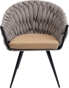 Karmstol Knot Tweed - Stol med Armstöd Greige – bild-1.