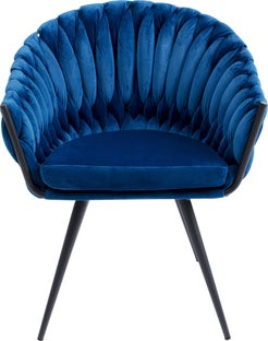 Scaun cu brate Knot Albastru – imagine-1.