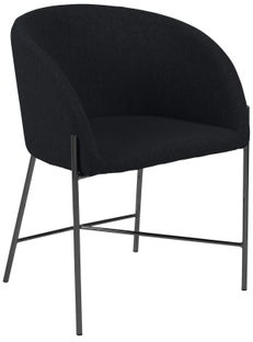 Krzesło z podłokietnikami Nelson 57x76 cm czarne – obraz-1