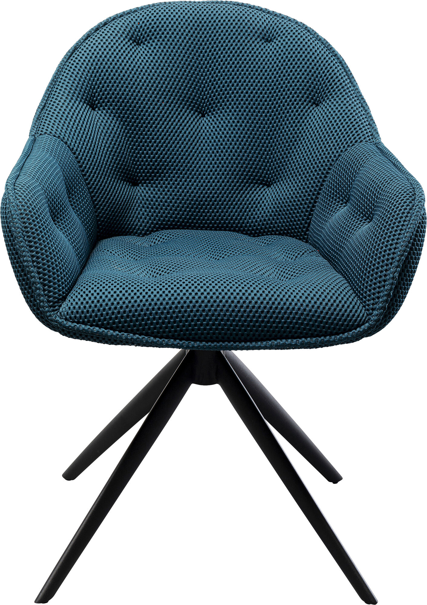 Chaise pivotante Carlito Mesh vert pétrole – Imagen-1.