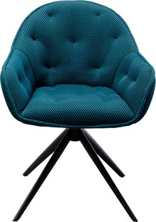 Silla giratoria Carlito Mesh verde petróleo – Imagen-1.