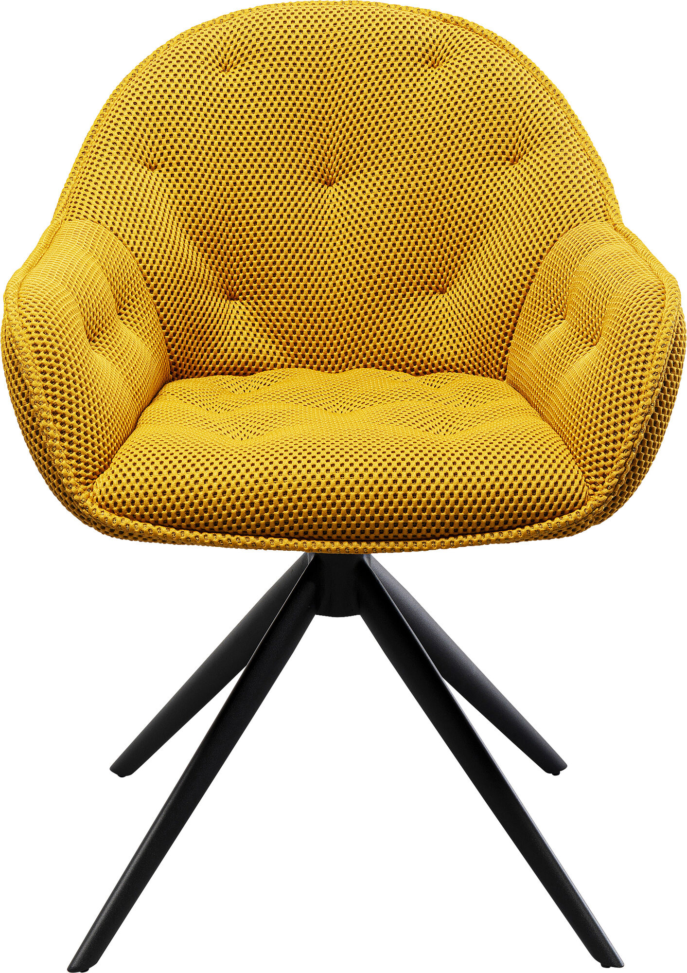 Chaise pivotante Carlito Mesh jaune – Imagen-1.