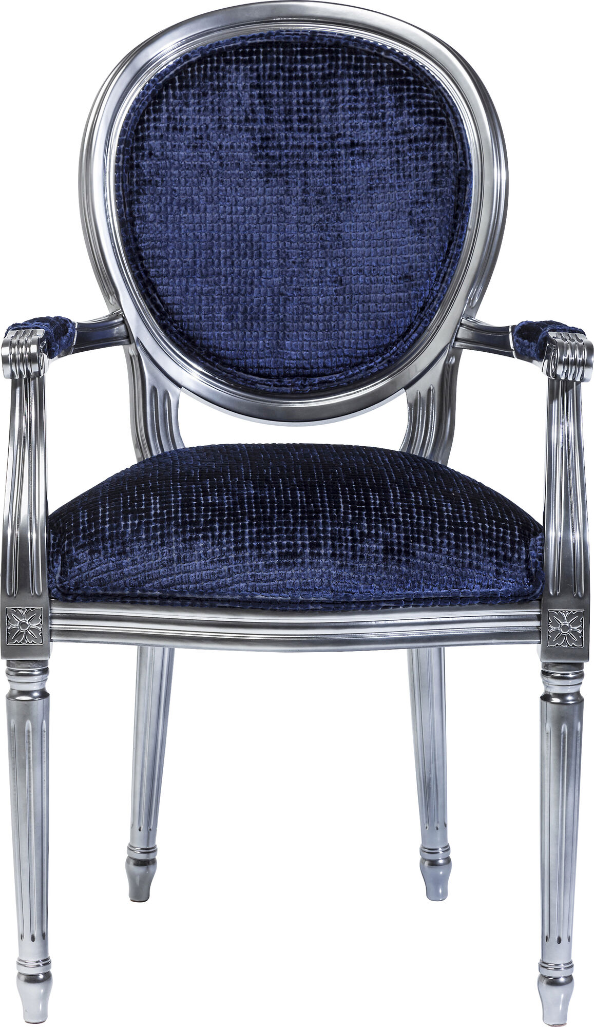Krzesło z podłokietnikami Posh 56x98 cm granatowe – obraz-1