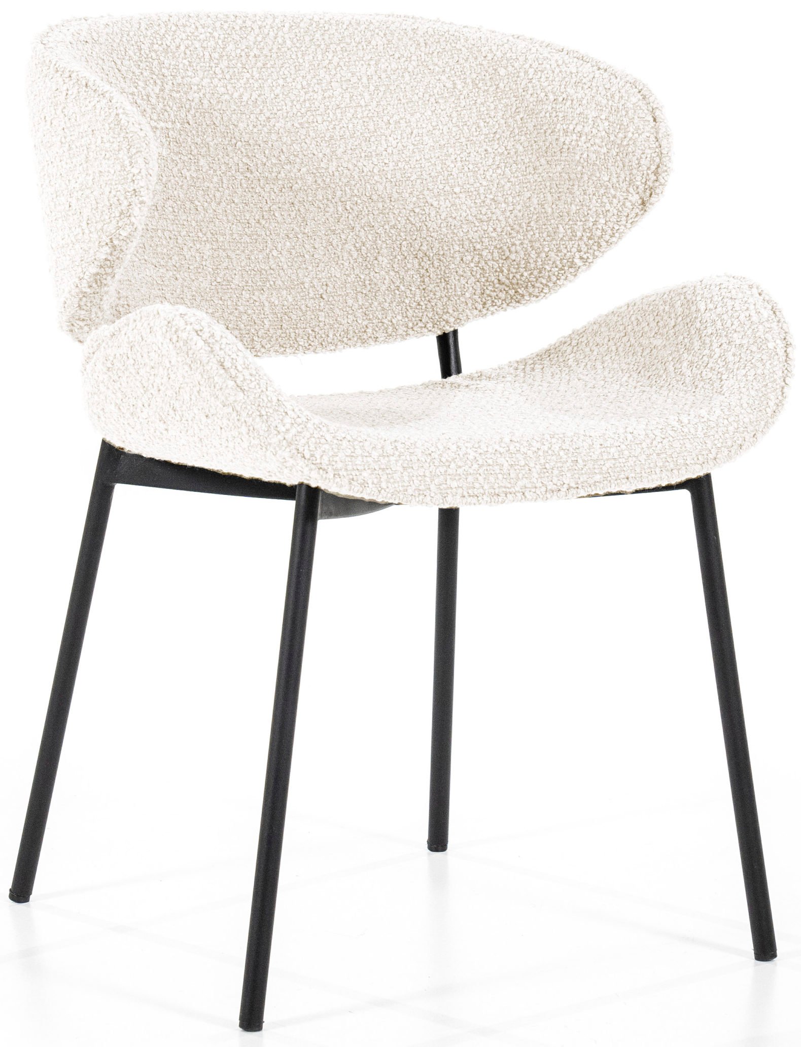 Krzesło z podłokietnikami tkanina plusz beżowa 53x79 cm – obraz-1