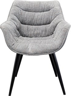 Scaun cu brate Thelma Melange Gri – imagine-1.