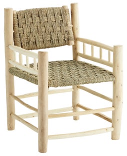 Krzesło z podłokietnikami Wooden 55x80 cm naturalne – obraz-1