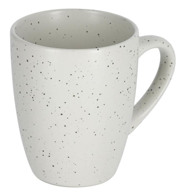 Kubek ceramiczny szary nakrapiany  – obraz-1