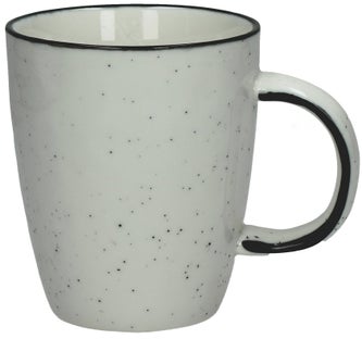 Kubek porcelanowy biały nakrapiany – obraz-1