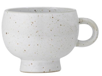 Kubek biały z uchwytem z kamionki 0,3 L – obraz-1