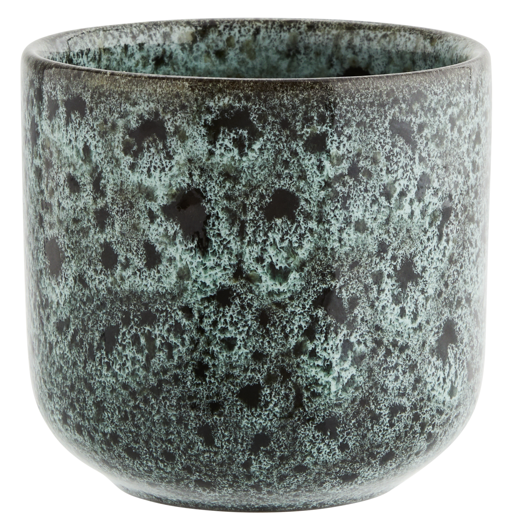 Czarnozielony kubek Madam Stoltz z nowoczesnym designem – grafika-1.