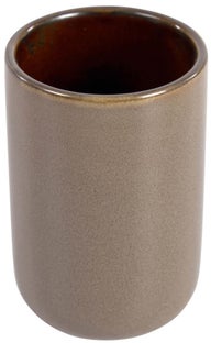 Kubek łazienkowy brązowy ceramiczny Ø7x10 cm – obraz-1