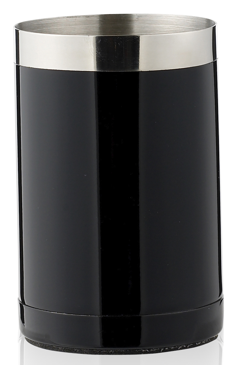 Kubek łazienkowy metalowy czarny Ø6x10 cm – obraz-1