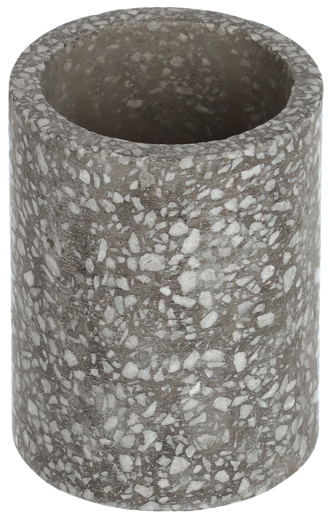Kubek na szczoteczki do zębów szary 8x10 cm – obraz-1