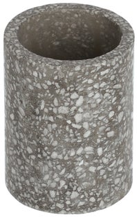 Kubek na szczoteczki do zębów szary 8x10 cm – obraz-1