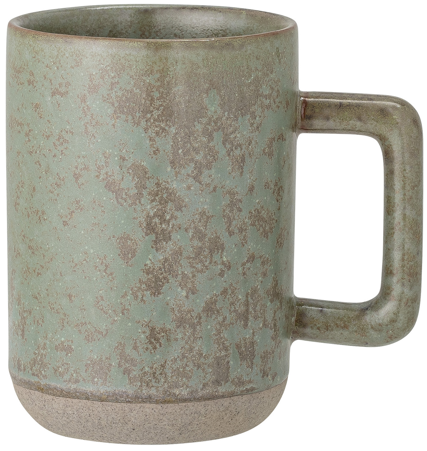 Kubek kamionkowy brązowo zielony przecierany 375 ml – obraz-1