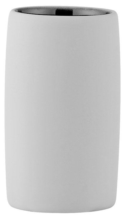 Kubek na szczoteczki do zębów szary 7x11 cm – obraz-1