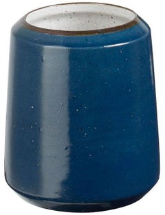 Kubek na szczoteczki do zębów niebieski 10x12 cm – obraz-1