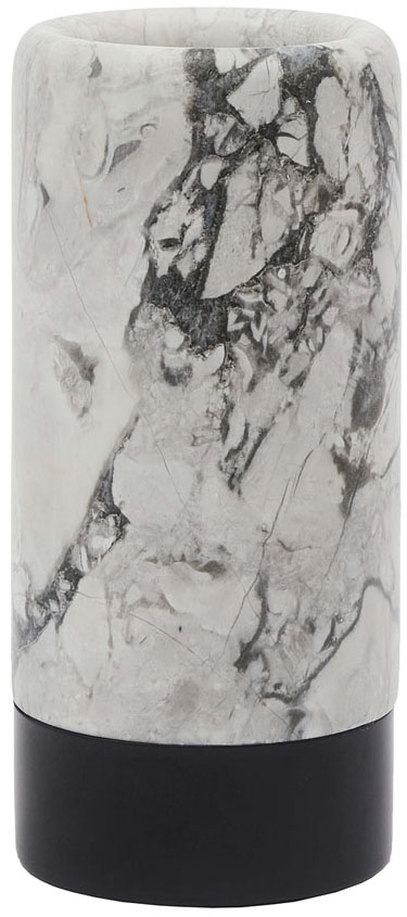 Kubek na szczoteczki Nero Ø6x13 cm kamień - kolor alba – obraz-1