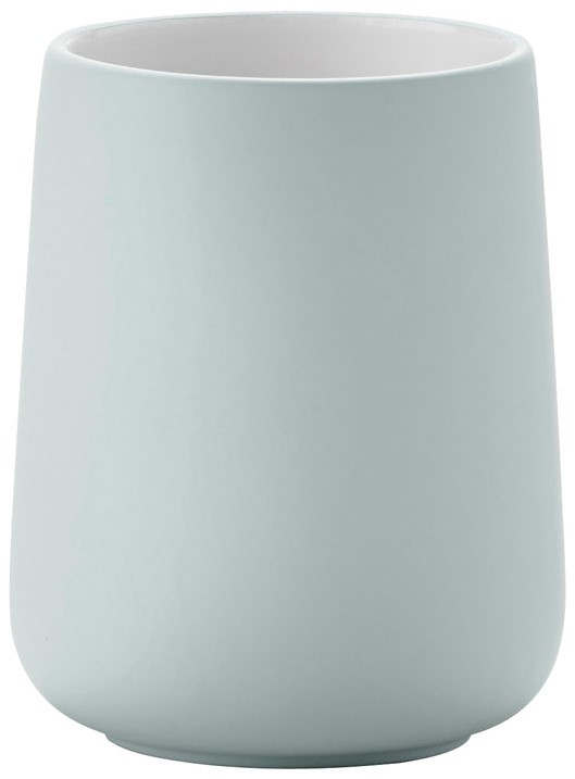 Kubek na szczoteczki porcelanowy zielony 8x8 cm – obraz-1