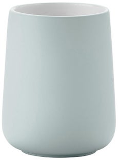 Kubek na szczoteczki porcelanowy zielony 8x8 cm – obraz-1