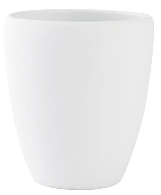 Kubek na szczoteczki porcelanowy biały 8x9 cm – obraz-1