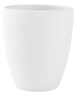 Kubek na szczoteczki porcelanowy biały 8x9 cm – obraz-1