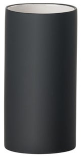 Kubek na szczoteczki porcelanowy czarny 6x12 cm – obraz-1