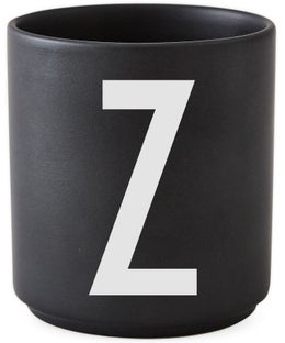 Kubek / Pojemnik Letter Z Ø8x9 cm czarny – obraz-1