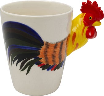 Kubek z porcelany motyw zwierzęcy kogut 390 ml – obraz-1