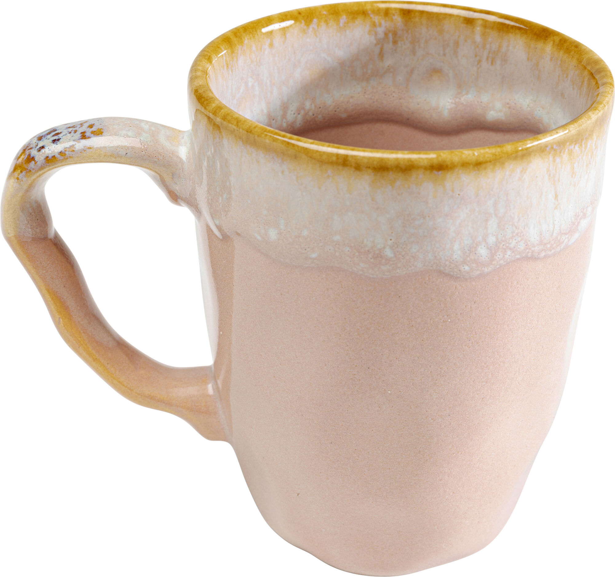 Kubek z uchem kamionkowy różowy 370 ml – grafika-1.