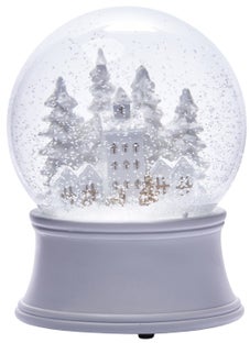 Kula śnieżna z oświetleniem Snovia Church Ø12x15 cm biała – obraz-1