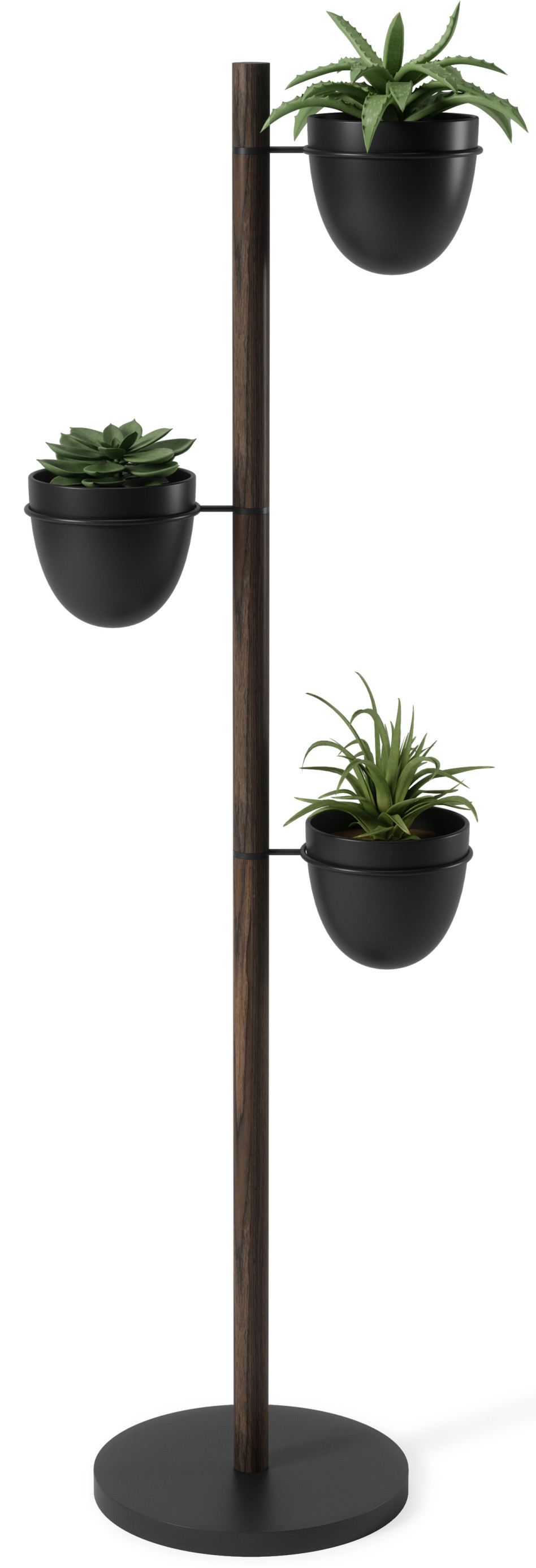 Kwietnik Floristand 44x140 cm czarno-brązowy – obraz-1