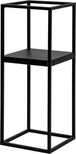 Kwietnik metalowy w kolorze czarnym stojący 19x47 cm – obraz-1