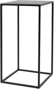 Kwietnik stojący czarny metalowy 25x47 cm – obraz-1