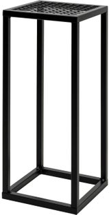 Kwietnik stojący loftowy czarny z metalu 19x45 cm – obraz-1