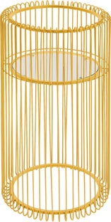 Suport de flori auriu cu raft din sticla Wire Ø37x70 cm – imagine-1.