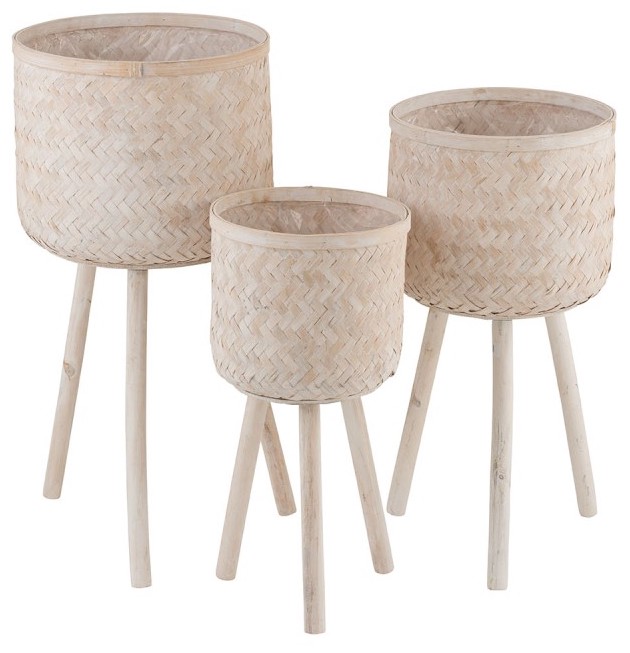 Zestaw trzech kwietników Felicity naturalne – obraz-1