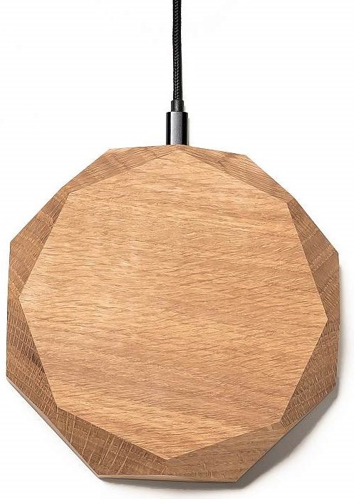 Ładowarka bezprzewodowa Qi dąb – obraz-1
