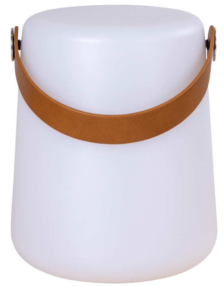 Lampa ogrodowa z uchwytem biała LED ładowana 17x21 cm – grafika-1.